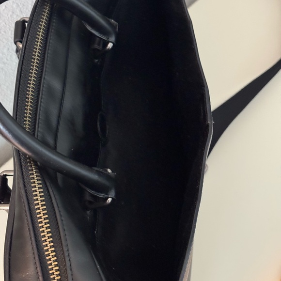 Coach Black and Gray Plaid Laptop Briefcase - Picture 7 of 10